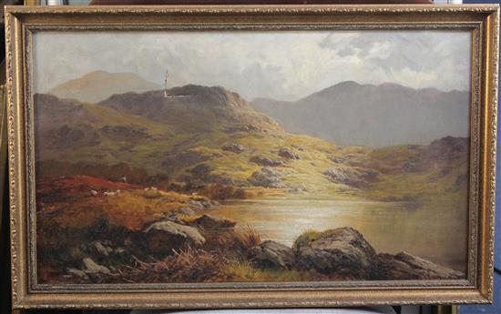 Charles Stuart (fl.1854-1868) Loch scene, 14 x 24in.